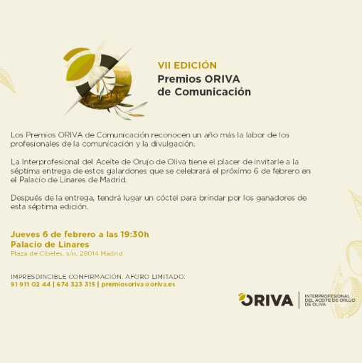 VII Edición de los Premios ORIVA de Comunicación
