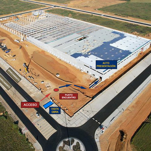 Visita a las obras del nuevo centro logístico Dia en Villadangos (León)