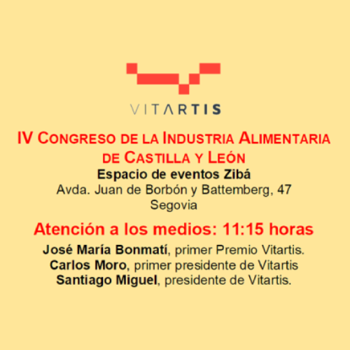 Mañana, la entrega del I Premio Vitartis a José María Bonmatí pone fin al IV Congreso de la Industria Alimentaria que se celebra en Segovia