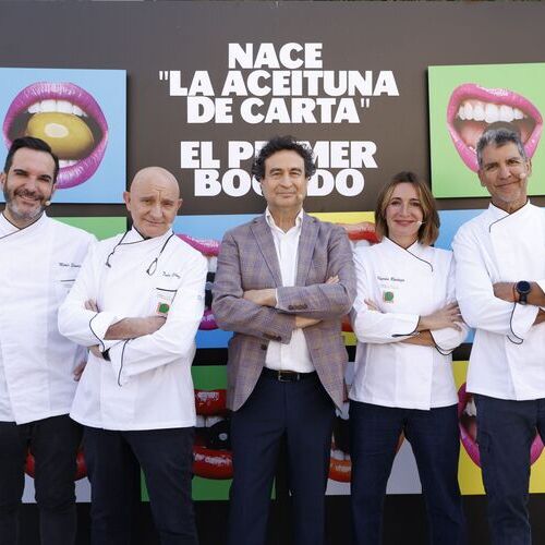 La 'aceituna de carta' se presenta en un gran evento en la azotea del Casino de Madrid con los aliños de Paco Roncero, Begoña Rodrigo, Mario Sandoval y Toño Pérez