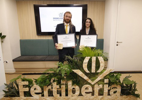 José Luis Pancorbo recibe el 26º Premio Fertiberia a la Mejor Tesis Doctoral en Temas Agrícolas, el galardón a la investigación agronómica mejor dotado económicamente de Europa