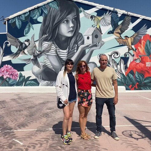 “Hogar”, el mural que simboliza el futuro de Letur y de la España rural