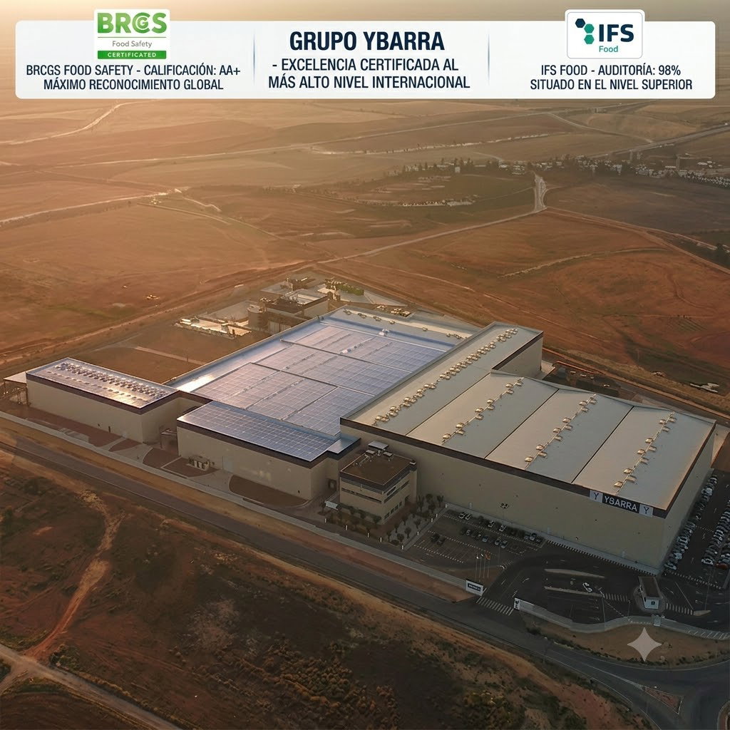 Ybarra refuerza su liderazgo en calidad y seguridad alimentaria con la certificación BRCGS AA+