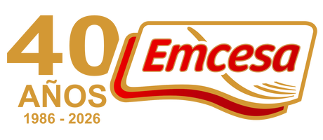 Logotipo de Emcesa con la leyenda 40 años 1986-2026 sobre fondo negro.