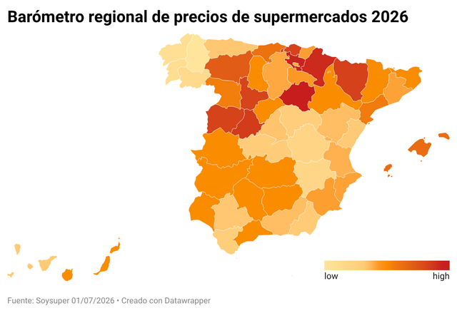 El mapa de precios del súper online para llenar la nevera este verano